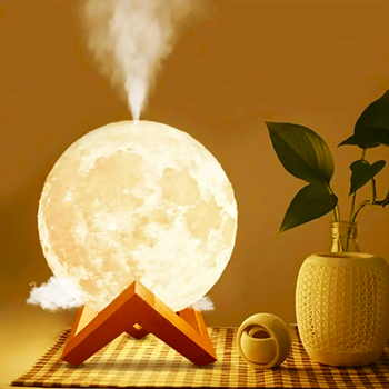 Зволожувач повітря-нічник Місяць 2 в 1 / Настільний світильник 3D Moon Light Diffuser (L)