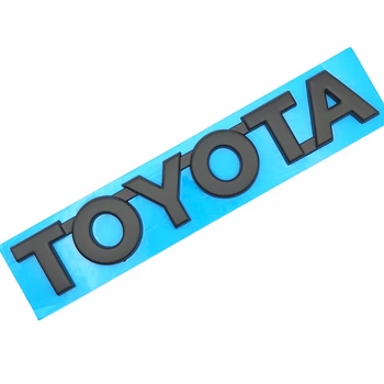 Емблема напис Toyota (ABS, чорний, матовий) 15,8*2,7 см