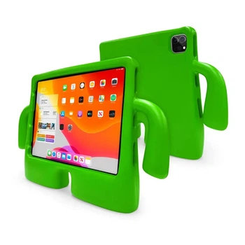 Противоударный детский чехол STR EVA для Apple iPad 11" 2025 (A16) человечек с ручками Green