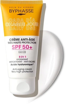 Антивозрастной крем для лица - Byphasse Daily Use 3-in-1 Anti-Aging Face Cream SPF50 50ml (1385521-26033207)
