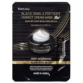 Крем-маска с экстрактом черной улитки и пептидом - FarmStay Black Snail & Peptides 9 Prefect Cream Mask 23ml (1354749-11755680)