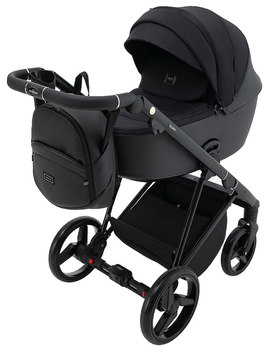 Универсальная коляска 2 в 1 Adamex Blanc Lux, черная PS-37 680732
