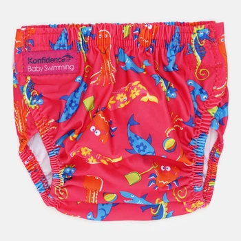 Дитячі плавки для дівчинки Konfidence Aquanappies 68-86 см Sea Friends Pink (OSSN27)