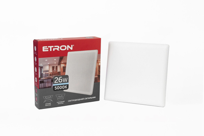 Светильник светодиодный накладной/врезной квадратный ETRON Multipurpose 1-EMP-761 26W 5000K ІР20