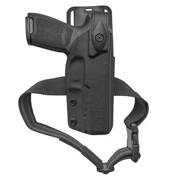 Поясна пластикова (кайдекс) кобура на понижувальній платформі + Molle A2TACTICAL для Sig Sauer P320 чорний (KD31)