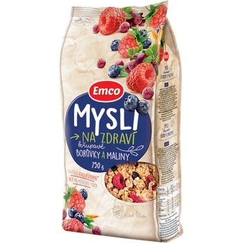 Мюсли Emco с ягодами 750 грамм черника клюква малина Вкусный и полезный завтрак для всей семьи