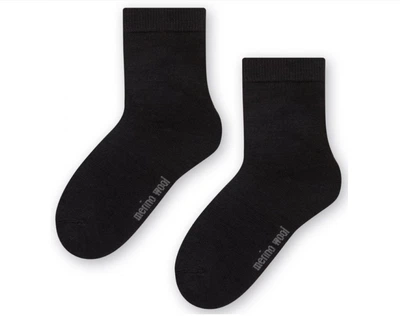 Дитячі теплі шкарпетки Steven Merino Wool чорні 20-22р