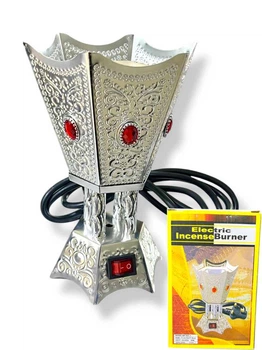 Бахурниця Аромалампа Електрична Для Пахощів Bakhoor 3565 Silver