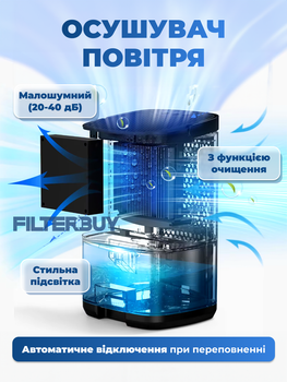 Портативний осушувач повітря з функцією очищення, для дому, KEIVING