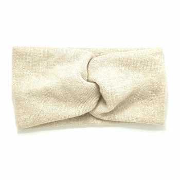 Пов’язка на голову чалма Ангора світло-бежевий 11 см 50/50118-2