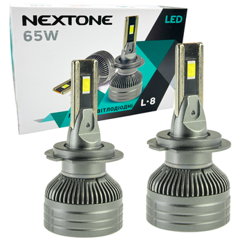 Автомобильные светодиодные LED лампы в фару головного света Nextone LED H7 6000K 14000Lm L8 12-32V 65W