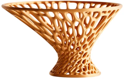 Ваза для фруктов Voronoi 25 см золотистая