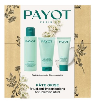 Zestaw upominkowy Payot Pate Grise Ritual Żel oczyszczający 50 ml + Emulsja nawilżająca 30 ml + Woda micelarna 100 ml (3390150590818)