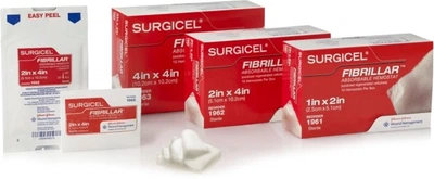 Гемостатический рассасывающийся материал Ethicon Surgicel Fibrillar 10.2 x 10.2 (411963)