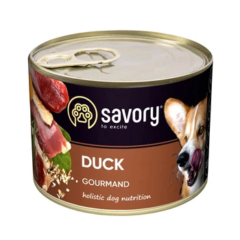 Повнораціонний вологий корм для собак усіх порід з качкою Savory 200 г