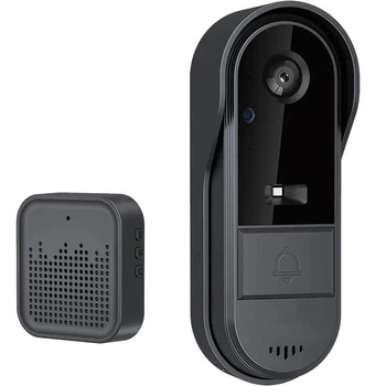 Умный дверной звонок с камерой Wi-Fi Tuya и встроенным аккумулятором M-9-Black