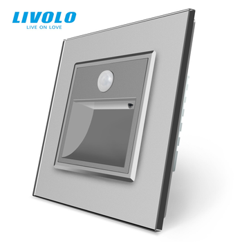 Светильник для лестниц подсветка пола с датчиком движения Livolo серый стекло (722800515)