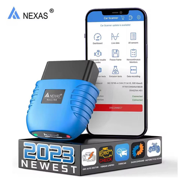 Автомобильный сканер - детектор NEXAS NexLink OBD / ОБД II автосканер с Bluetooth для диагностики автомобиля и мотоцикла, синий (97787563)