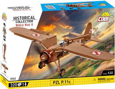 Конструктор Cobi Hc Wwii Pzl P11C літак коричневий 320 шт (5902251057428)