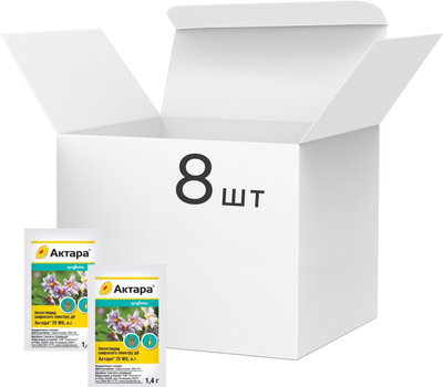 Комплект инсектицидов Syngenta Актара 25 WG в. г. 1.4 г x 8 шт. (4820041010082)