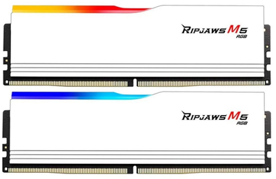Оперативна пам'ять G.Skill DDR5-6000 32768MB PC5-48000 (Kit of 2x16384MB) Ripjaws M5 RGB White (F5-6000J3636F16GX2-RM5RW)