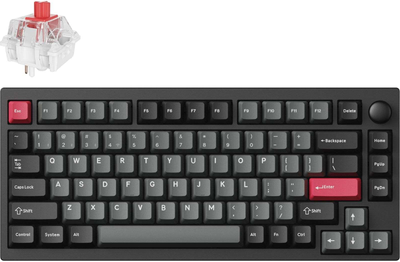 Клавиатура беспроводная Keychron Lemokey P1 Pro Super Red Hot-Swap RGB Wireless/Bluetooth/USB Carbon Black (P1P-M1-UA)