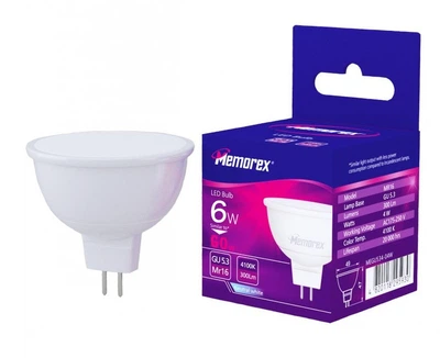 Лампа LED Memorex MR16_6W_G53_4100К (MEGU534-06W)