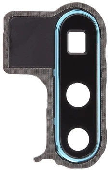 Стекло камеры Huawei P30 Pro с рамкой синего цвета Aurora Blue High Copy
