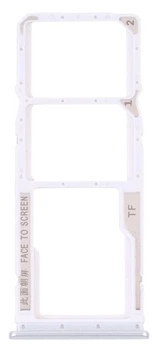 Держатель Sim-карты и карты памяти Xiaomi Redmi 10 /Redmi 10 Prime /Redmi 10 Prime 2022 /Redmi Note 11 4G белый, Pebble White, на две Sim-карты High Copy