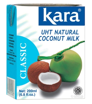 Кокосовое молоко Kara натуральное пастеризованное 200 мл (8886303210238)