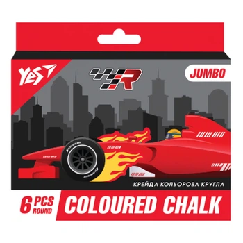 Мел Yes цветной Race legend 6 шт, JUMBO (400465)