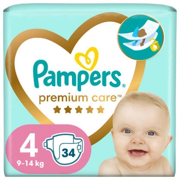 Подгузники Pampers Premium Care Maxi Размер 4 (9-14 кг) 34 шт (8001090379368)