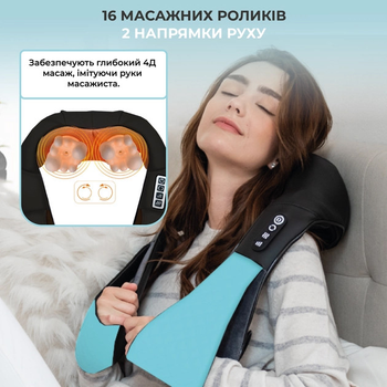 Электрический Массажер с прогревом Massager of Neck, для шеи, спины, ног, рук, поясницы, и всего тела ТТ