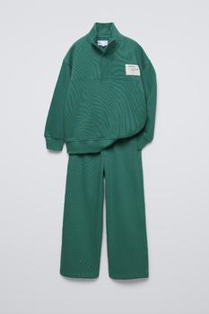 Детский теплый спортивный костюм (свитшот + брюки) для мальчика Zara 0039/681 164 см Зеленый