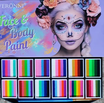 Аквагрим Veronni 12 шт + кисть 96 гр