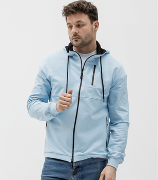 Кофта на молнии с капюшоном - HECTOR - 17317 - XL - Голубой