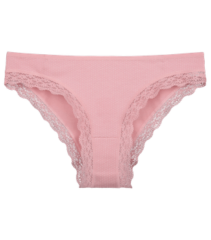 Ажурные трусы слипы с рисунком точки - Donella - 191202 - S - Персиковый