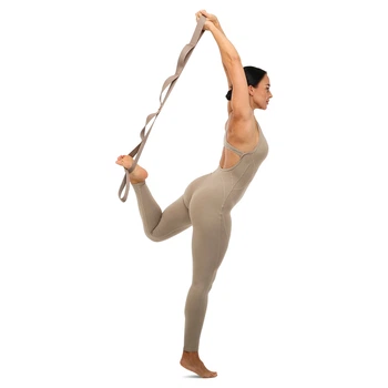 Лента стропа с петлями для растяжки BLOOM STRETCH STRAP LB7087 (6 петель, полиэстер, нейлон, размер 110х3,7х0,9см, коричневый)