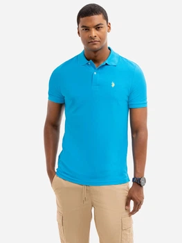 Поло длинное мужское U.S. Polo Assn 118799-2900A(DOWNTOWN BLUE) 2XL Голубое (786660624410)