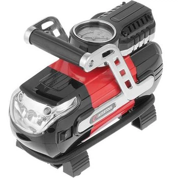 Автокомпрессор Intertool 30 л/мин 12 В однопоршневой до 7 атм с LED фонарем миникомпрессор автомобильный (000047453)