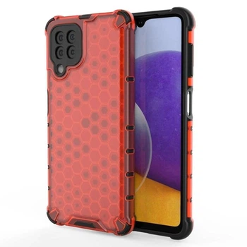 Ударостойкий чехол Honeycomb Case armor cover with TPU Bumper for Samsung Galaxy A12 / Galaxy M12 red