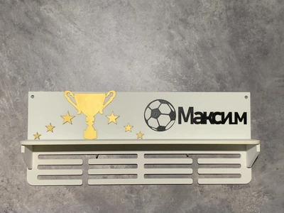 Медальниця футбол 50смх35см біла (Medalnutsia-49)