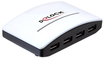 USB Hub Delock USB 3.0 External Hub 4 Port White (4043619617623)