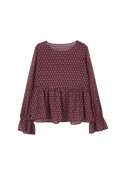 Блуза Mango XS Бордовый 83020213_18