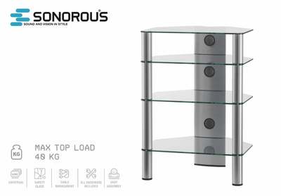 Подставка для AV аппаратуры Sonorous RX 2140-С-SLV