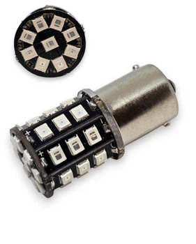 Светодиодная лампа с цоколем 1156 BA15s P21W 33 SMD 2835 12V Красная Autoexpect (11640)
