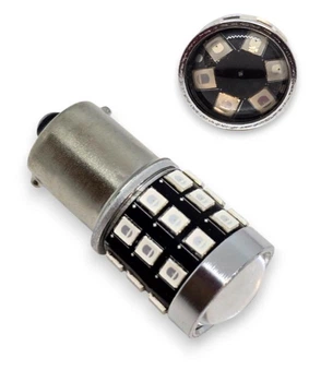 Світлодіодна лампа з цоколем 1156 BA15s P21W 33SMD 2835 12V Червона Autoexpect (11611)