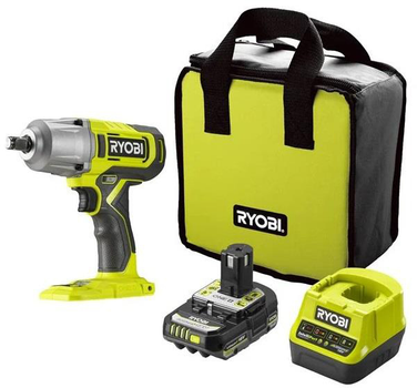 Гайковерт ударний акумуляторний RYOBI ONE+ RIW18-1C20SA3 18 В АКБ 1х2 А/год 2600 об/хв 800 Нм 1/2" 3 швидкості 1.7 кг сумка (5133005664)