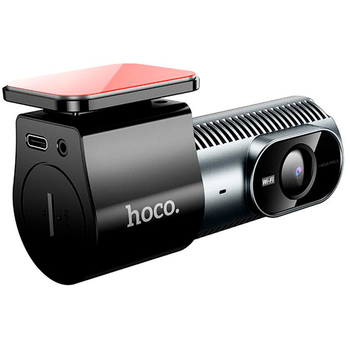 Відеореєстратор Hoco DV13 720P/25fps/WI-FI 200mAh на лобове скло в авто з нічним баченням Сірий