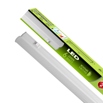 Светильник линейный EUROLAMP IP44 6W 4000K (T5) (LED-FX(T5)-6/4)
